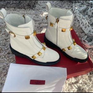 Designer style studded boots Valentino
